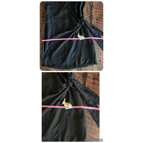 NFS!!  Lulus Meridian Black Sleeveless tie wrap at the waist dress Size Small - Picture 12 of 12